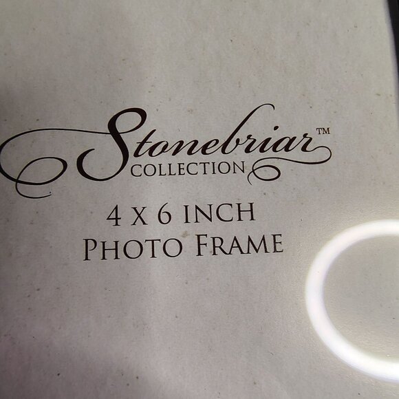 Stonebriar Mosaid Glass Photo Frame 4x6 Butterflies Purple Cream Iridescent Tile - Picture 9 of 15